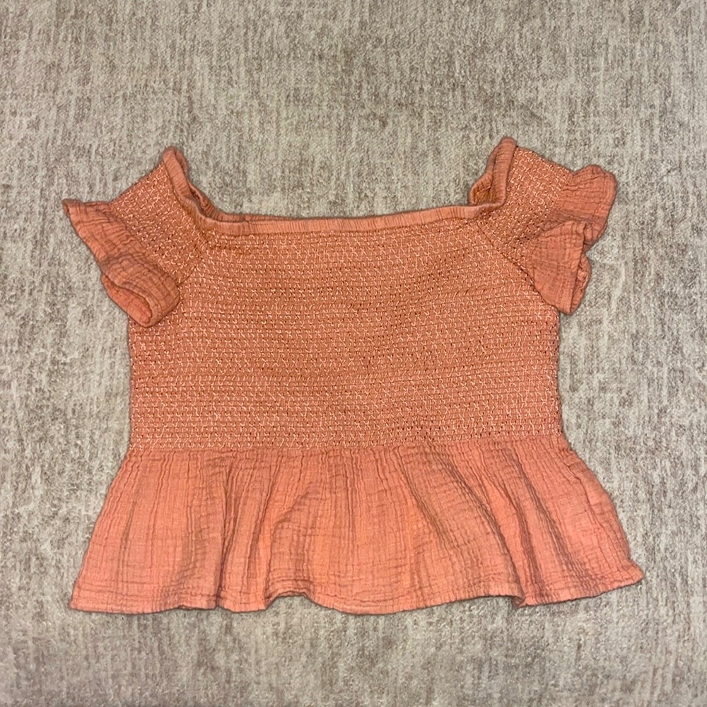 american eagle ruffle top